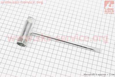 Ключ свечной для бензопилы, 13/19mm, L=160mm, усиленный