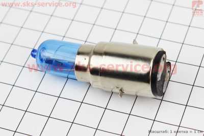 Лампа фары H6 BA20D 12V 35/35W  синяя