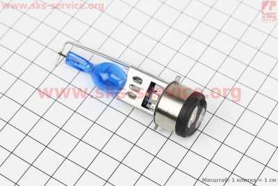 Лампа фары H6 BA20D 12V 35/35W super синяя свеча тип 2