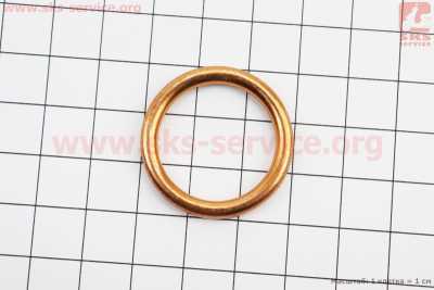 Прокладка глушителя круглая (под гол. цилиндра) темная медь 22*30mm