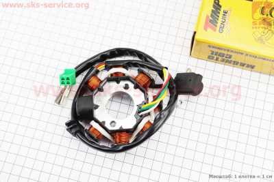 Статор магнето (генератора) (8 катушек разъем мама 3+2) высота 28мм