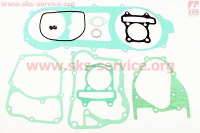 Прокладки двигателя 150cc-57,4мм, к-кт 11 деталей, длинный вариатор