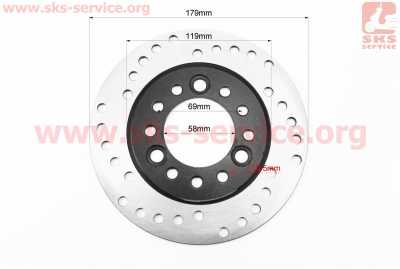Диск тормозной передний GY6/Honda AF-48 D=180mm