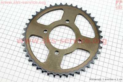 Звезда задняя JD125 - 428-43Т - d=58; 4отв.*78mm каленая