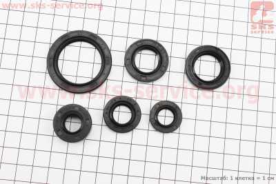Сальник двигателя 70cc к-кт 6шт (18,9x30x5; 13,7x24x5; 11,6x24x10; 12x21x4; 30x42x4,5; 17x29x5)