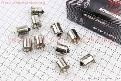Лампа поворота (белая с цоколем) 12V/10W G18 BA15S к-кт 10шт