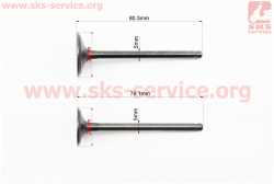 Клапан впускной (d=29; h=80,3), выпускной (НЕМАГНИТный) (d=24; h=79,1) к-кт 150cc Keeway