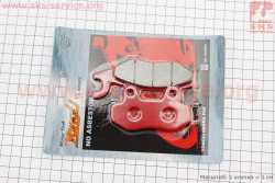 Тормозные колодки (дисковые) левое ухо, Viper - RACE/STORM/CG/СВ/HONDA-LS125;NSR 50;MBX 50/LIFAN/KYMCO-Pulsar/LONCIN, к-кт 2шт, красные