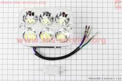 Фары квадратной внутренняя часть 6-LED, 90*65мм, TUNING