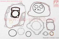 Прокладки двигателя CB-125cc-56,5мм, к-кт 18 деталей (красная нить)