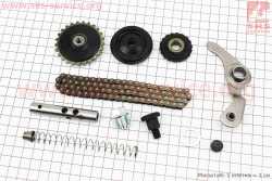 Цепь распредвала 110cc - 25H-84L + ролики 3шт + коромысло + натяжитель, к-кт